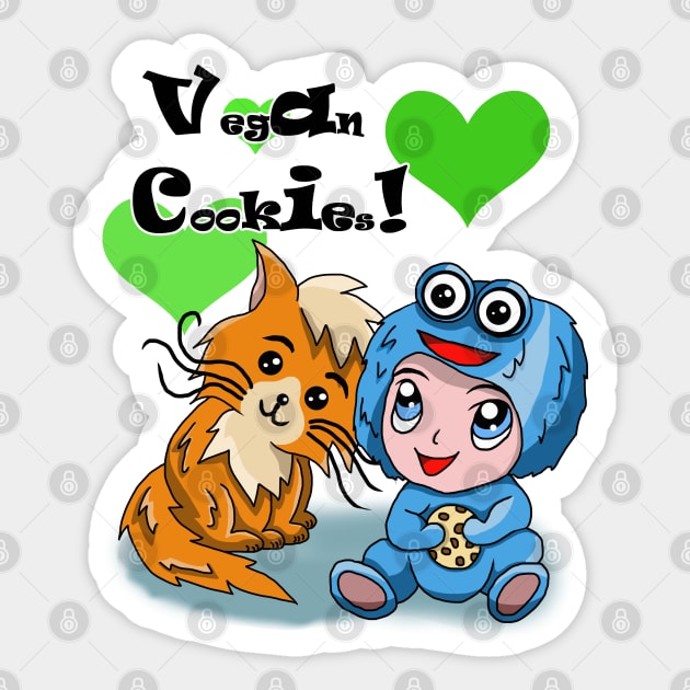 We Love Vegan Cookies! Sticker by cuisinecat